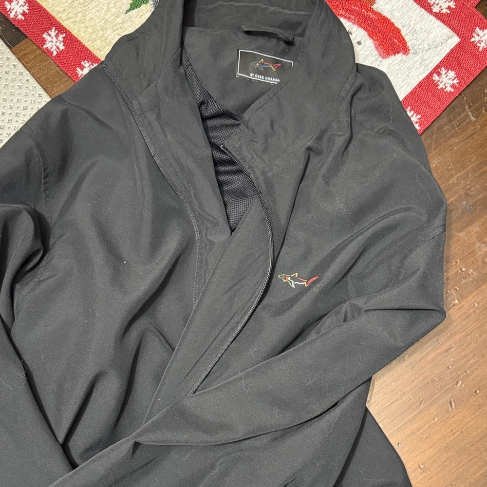 Greg Norman Collection Black Windbreaker